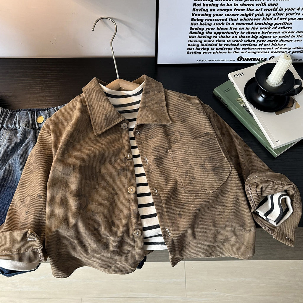 Kids' shirt dress and outerwear