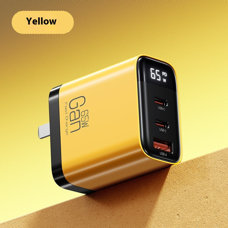 Gallium Nitride Three-Port Charging Data Sheet Smart Digital Display Mobile Phone Charger