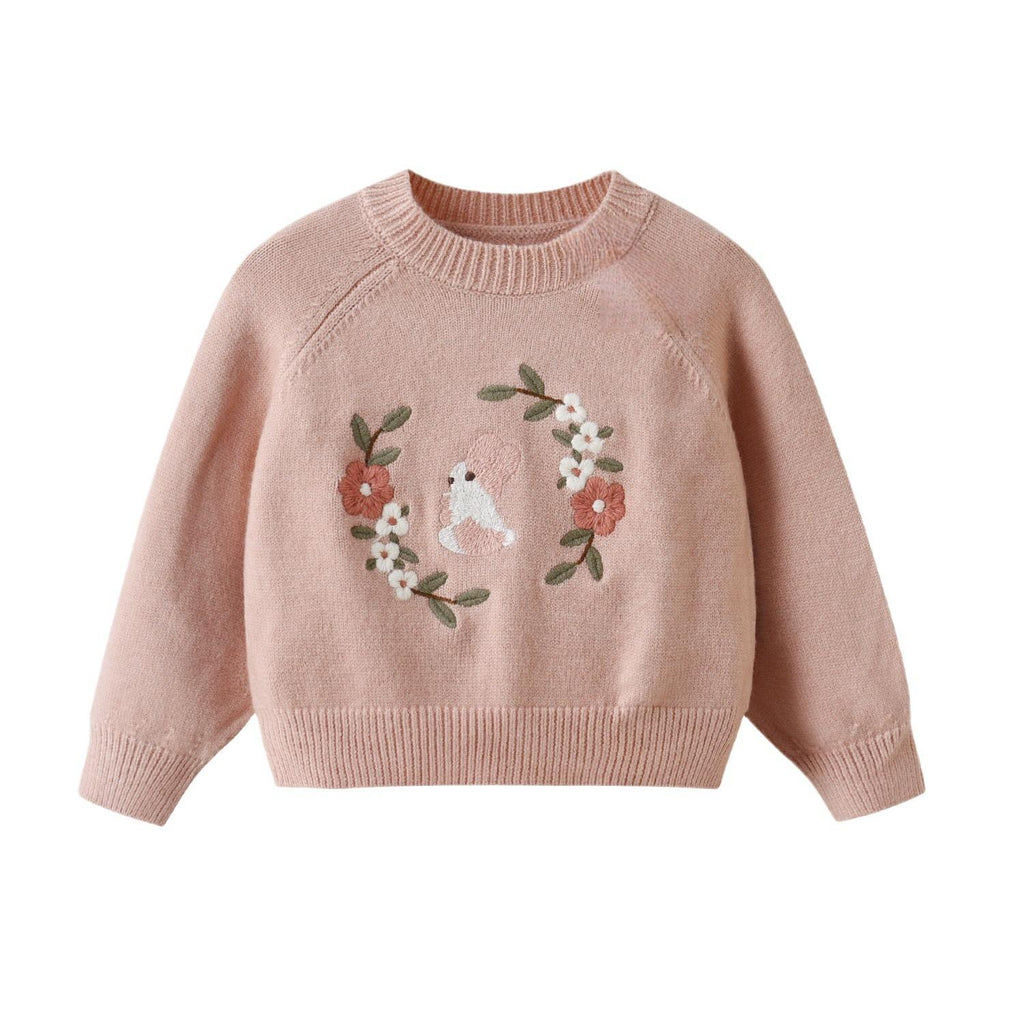 Mignon petit lapin broyé sweater top pour les filles