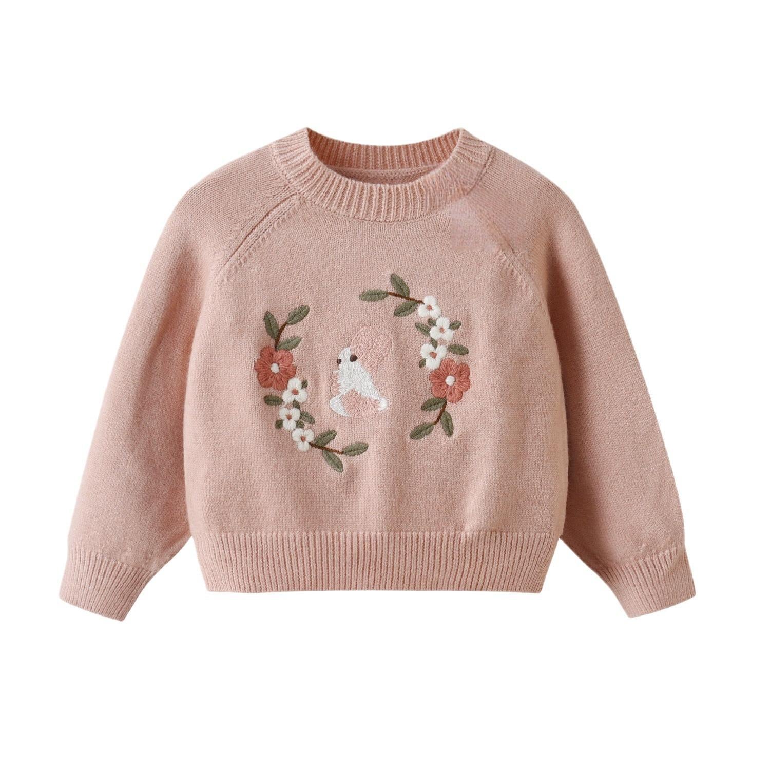 Mignon petit lapin broyé sweater top pour les filles
