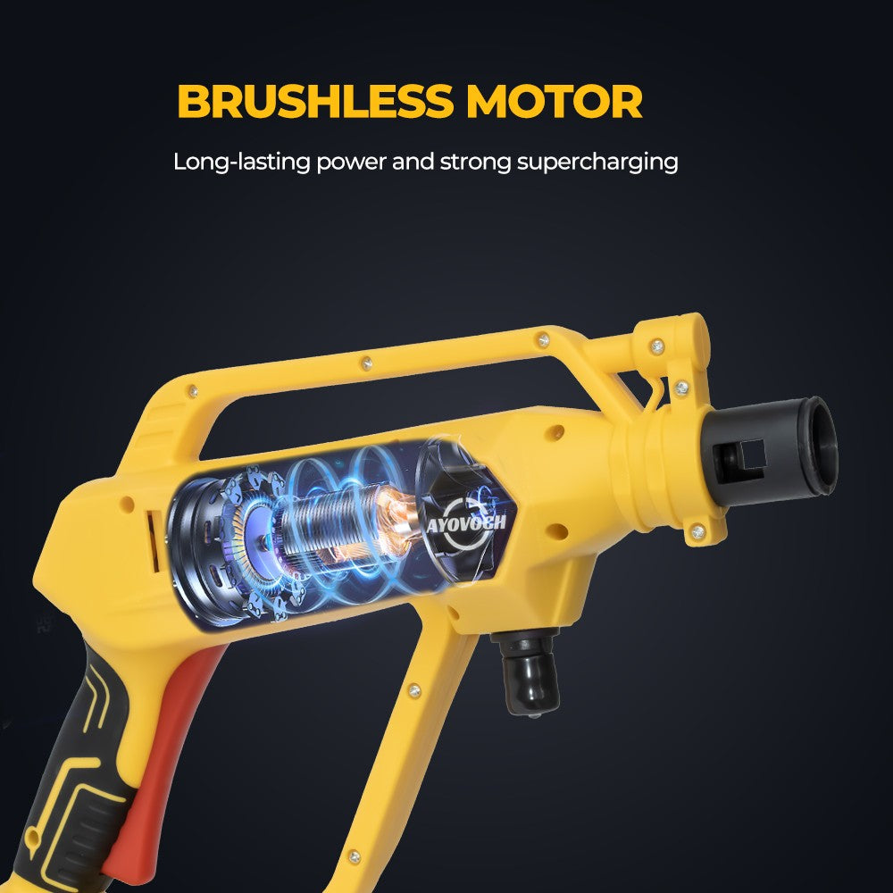 4000W sans fil voiture de lavage haute pression Jet Nettoyeur d'eau avec 2 batterie