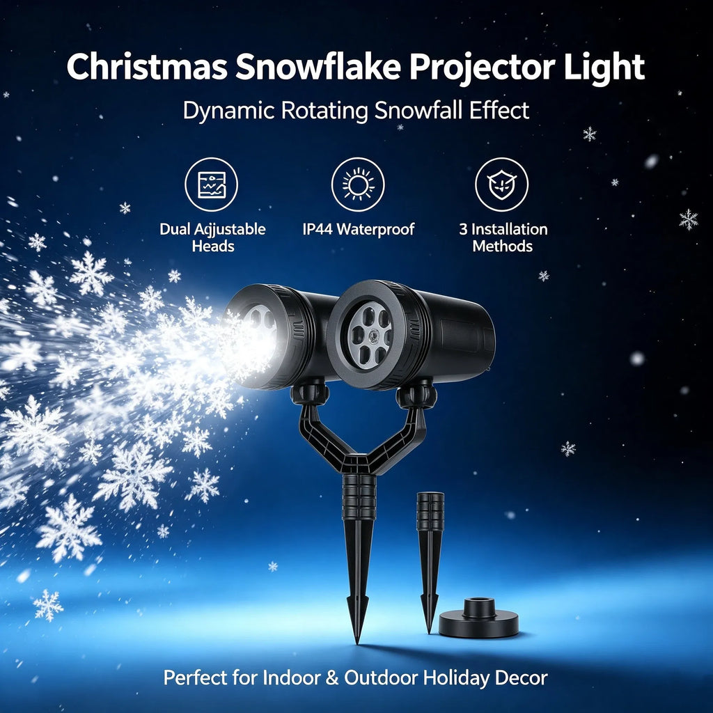 Projection extérieure des flocons de neige
