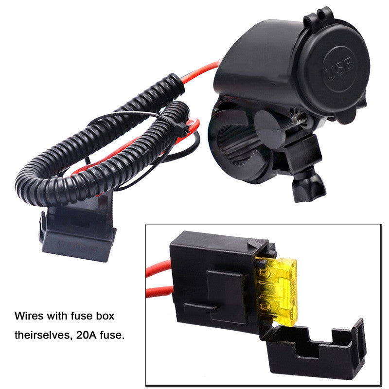 4.2Une double voiture USB Chargeur de téléphone mobile moto VTT universel 12Vor24V Plomb modifié