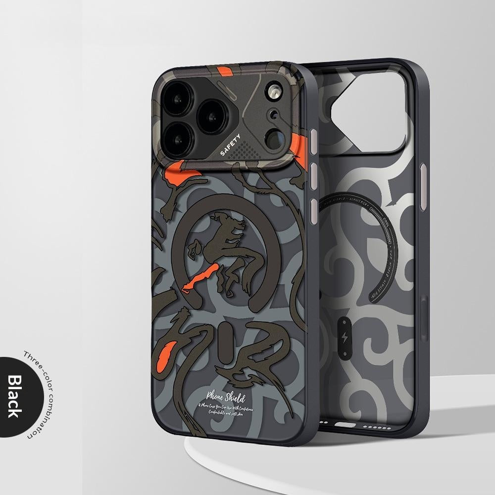 Cas de téléphone Matte Graffiti avec absorption magnétique Et une sensation de peau