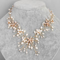 Collier perle et boucle d'oreille ensemble