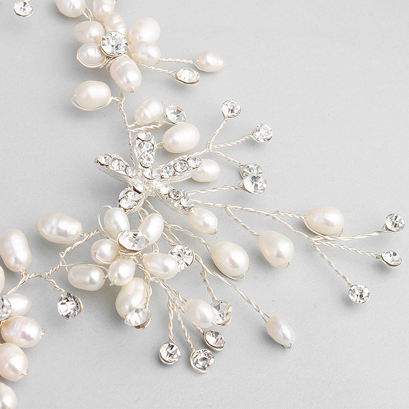Collier perle et boucle d'oreille ensemble