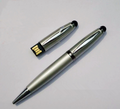 Stylo à écran tactile en métal à disque U unique Sanhe