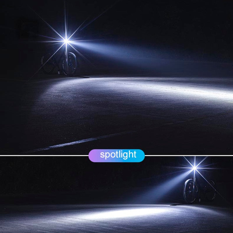 Lampe à vélo nuit équitation lampe de poche lumineuse