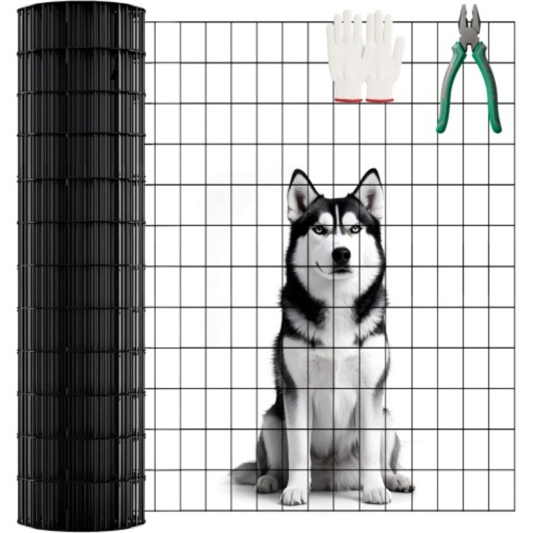 48 INCHx33 FT Mesh métal recouvert de vinyle noir