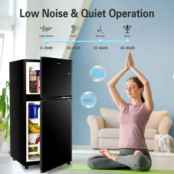 KRIB BLING 3.5Cu.Ft Réfrigérateur compact Mini réfrigérateur avec congélateur