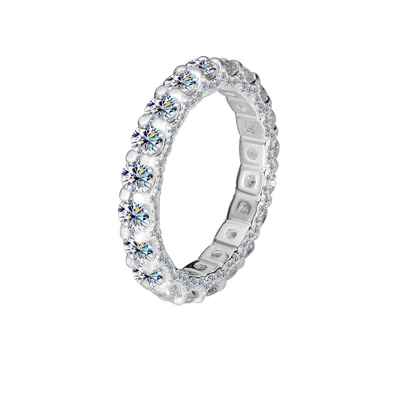 Anneau de Moissanite en Argent Sterling pour femmes
