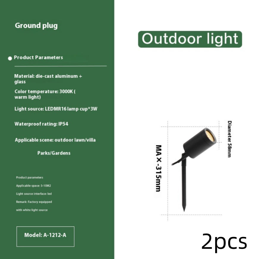 Lampe de jardin en aluminium d'extérieur