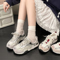 Minimally Retro Couleur Bloqué Mesh Respirant Allemand Chaussures d'entraînement pour femmes
