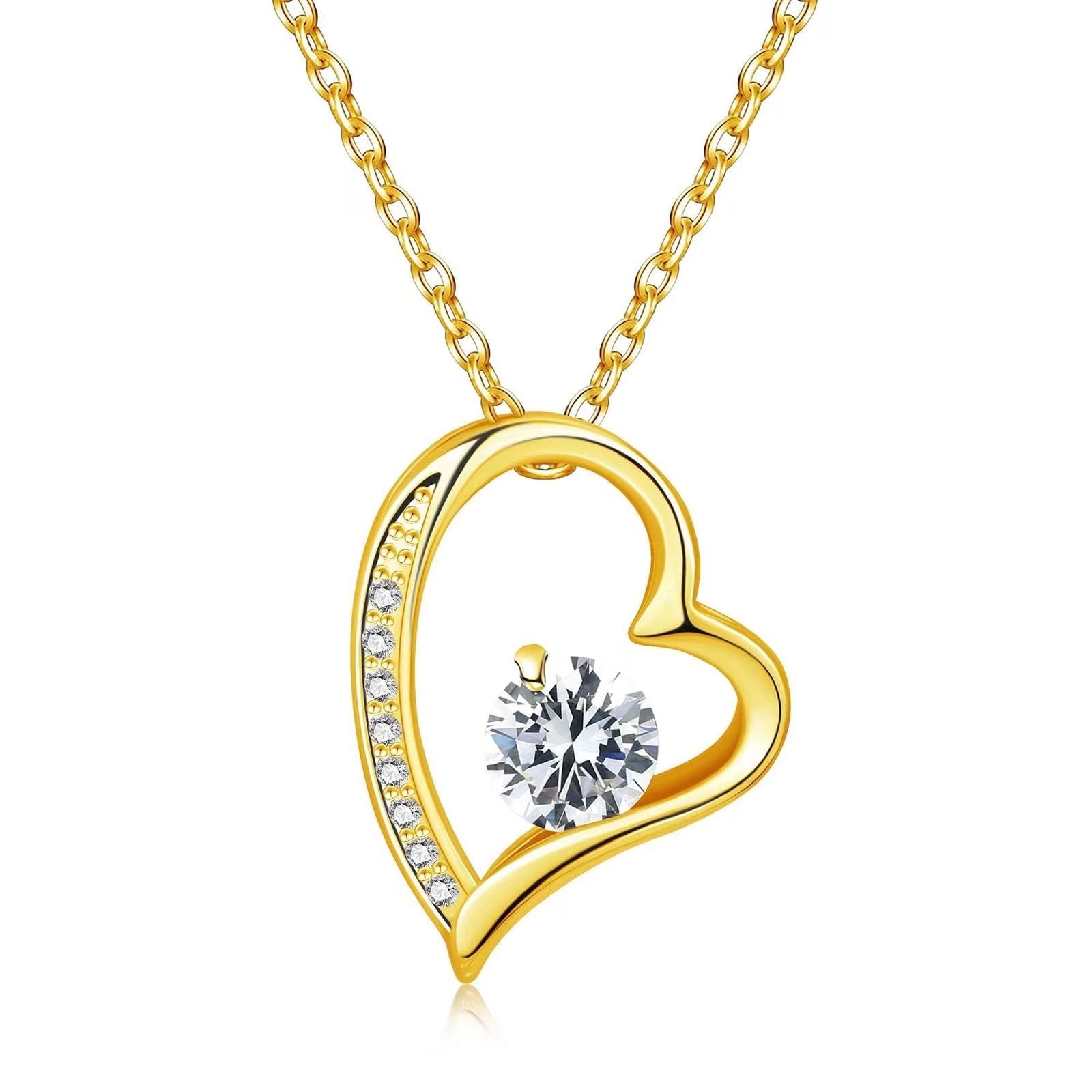 Minimaliste incrusté de diamants Stylish Polyvalent pendentif en acier inoxydable