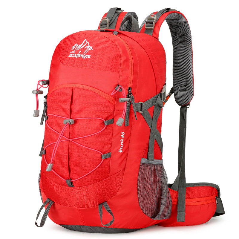 Randonnée en plein air Sac à dos de randonnée Nylon Imperméable Grande Capacité Multifonction Bracket