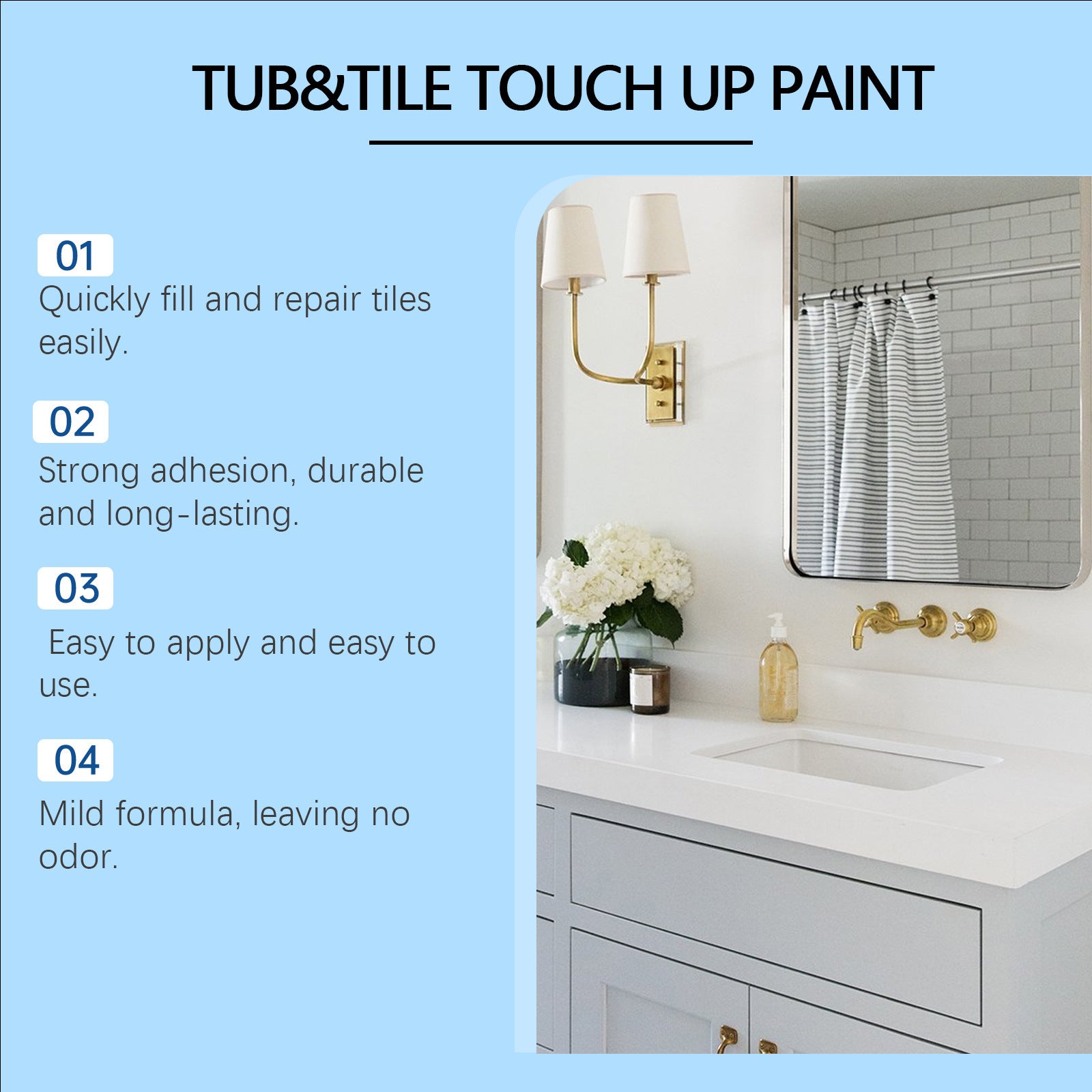 Jakehoe Tuile réparation peinture pour usage domestique