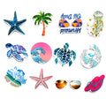 Starfish Surf Volleyball Skateboard Notebook Graffiti Car Body Décoration Sticker