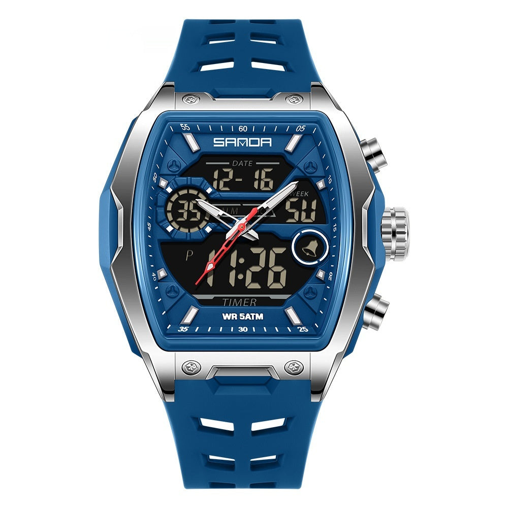 Montres de sport étudiantes en forme de barils étanches