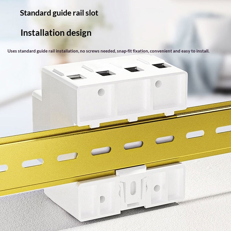 Smart Wi-Fi Trois Phase Four Fil DIN Compteur d'énergie ferroviaire Puissance de courant multifonction