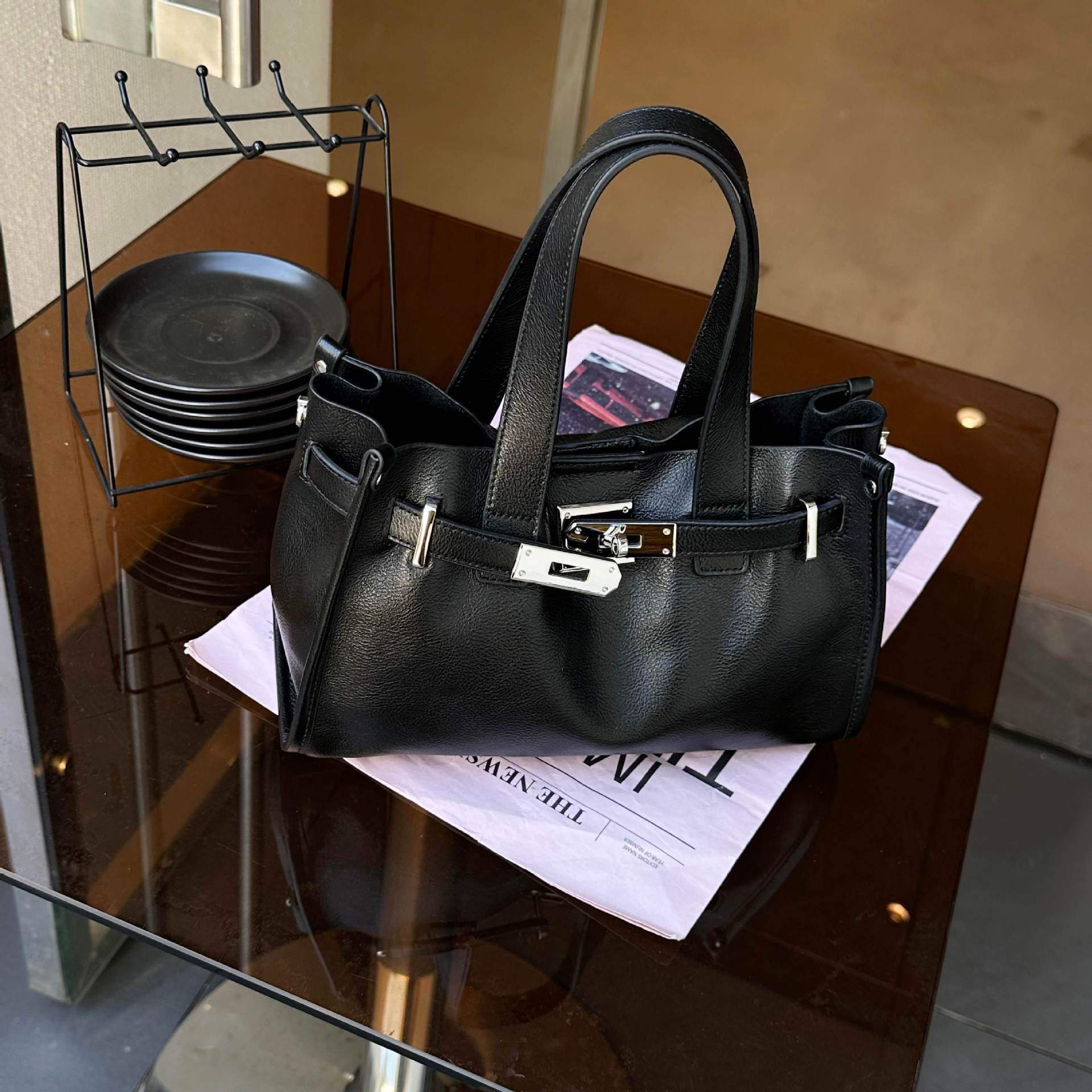 Sac en cuir véritable pour femme avec une sensation haut de gamme
