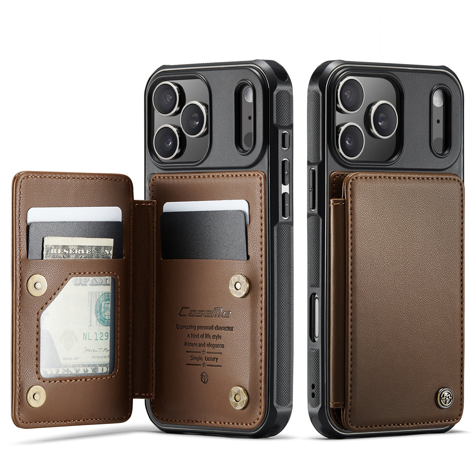 Flip cas de téléphone avec carte fente protection en cuir Case pour la conception anti balayage
