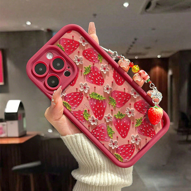 Fraise Polka Dot affaire de téléphone floral
