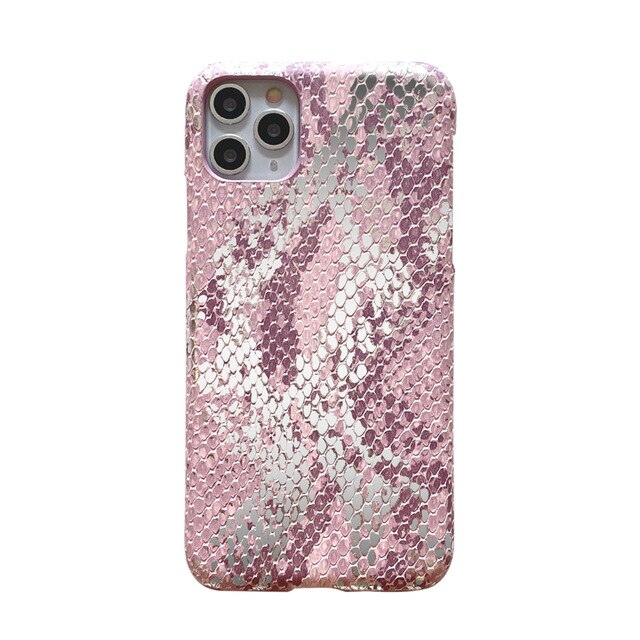 Fille rose peau dorée serpent modèle cas téléphone