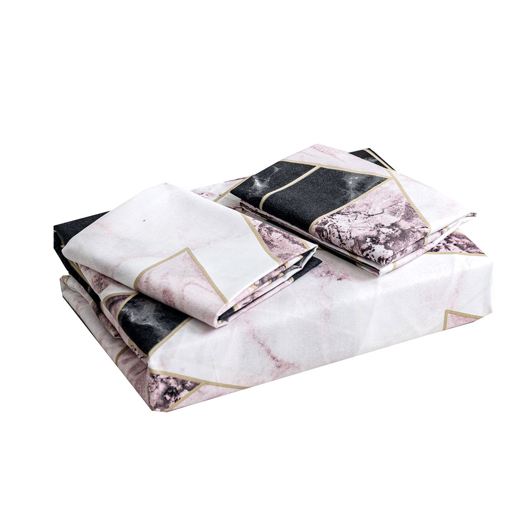Accueil Textiles Literie Transfrontalière Exclusive Colorée Géométrique Marbré imprimé