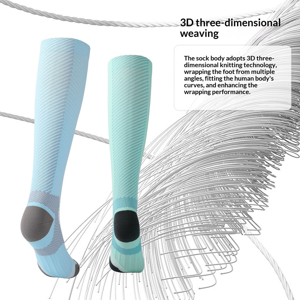 Chaussettes professionnelles de compression en fibre de bambou