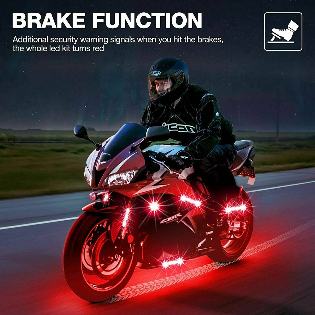 12X RGB Kit de lumière LED de moto sous la bande de corps Glow pour Harley-Davidson