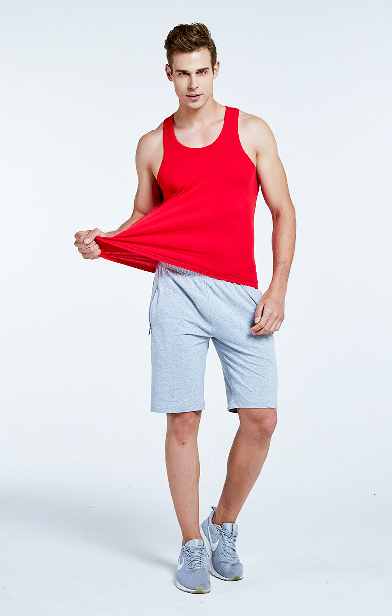 Veste homme coton Slim Fit sport bas bas chemise respirant stretch sous-vêtements