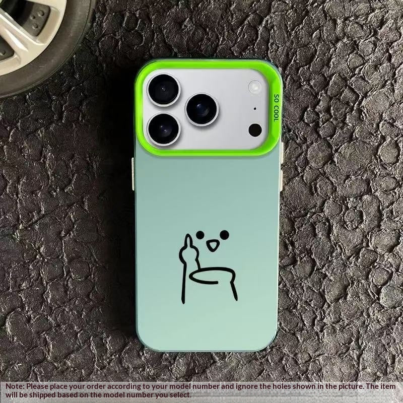 Design drôle degesture compatible avec le boîtier téléphonique Style personnalisé