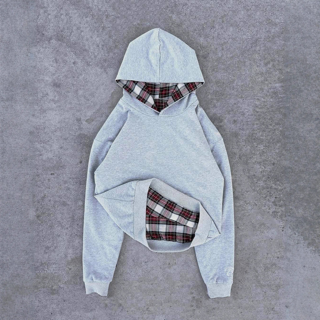 Sweater Hip Hop double face Retro Plaid Casual