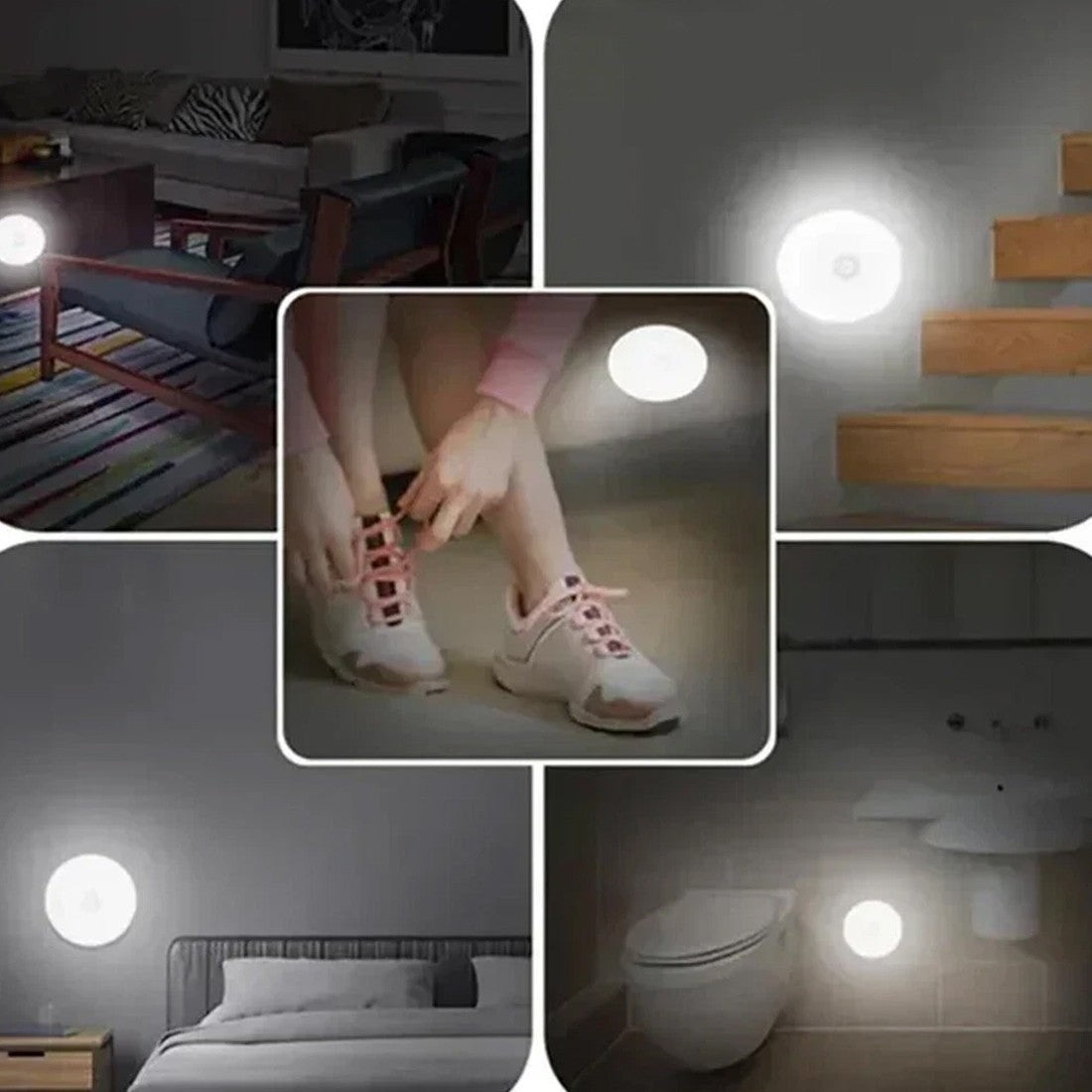 Capteur lumière LED Motion PIR USB rechargeable Armoire portable lampe de nuit