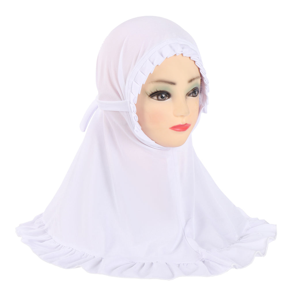 Filles Mode Personnalité Pure Couleur Ruffles Headscarf