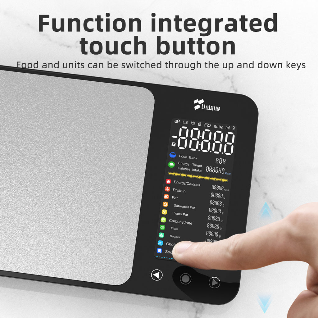 Precision kitchen scale for weighing to the nearest gram
