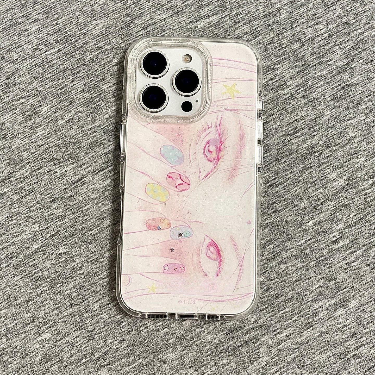 Caricature en forme de papillon Étui de téléphone à dessin animé en forme de caricature pour les adeptes de l'art des ongles