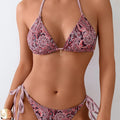 Maillot de bain deux pièces imprimé sexy pour femmes