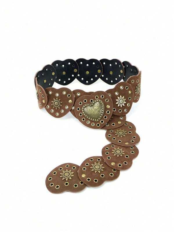 Ceinture en forme de coeur brillant
