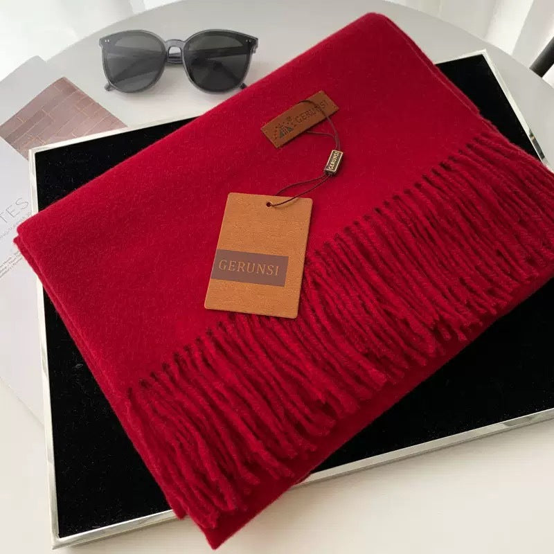 Écharpe de gobelets à la mode à la couleur solide et épaisse pour femmes
