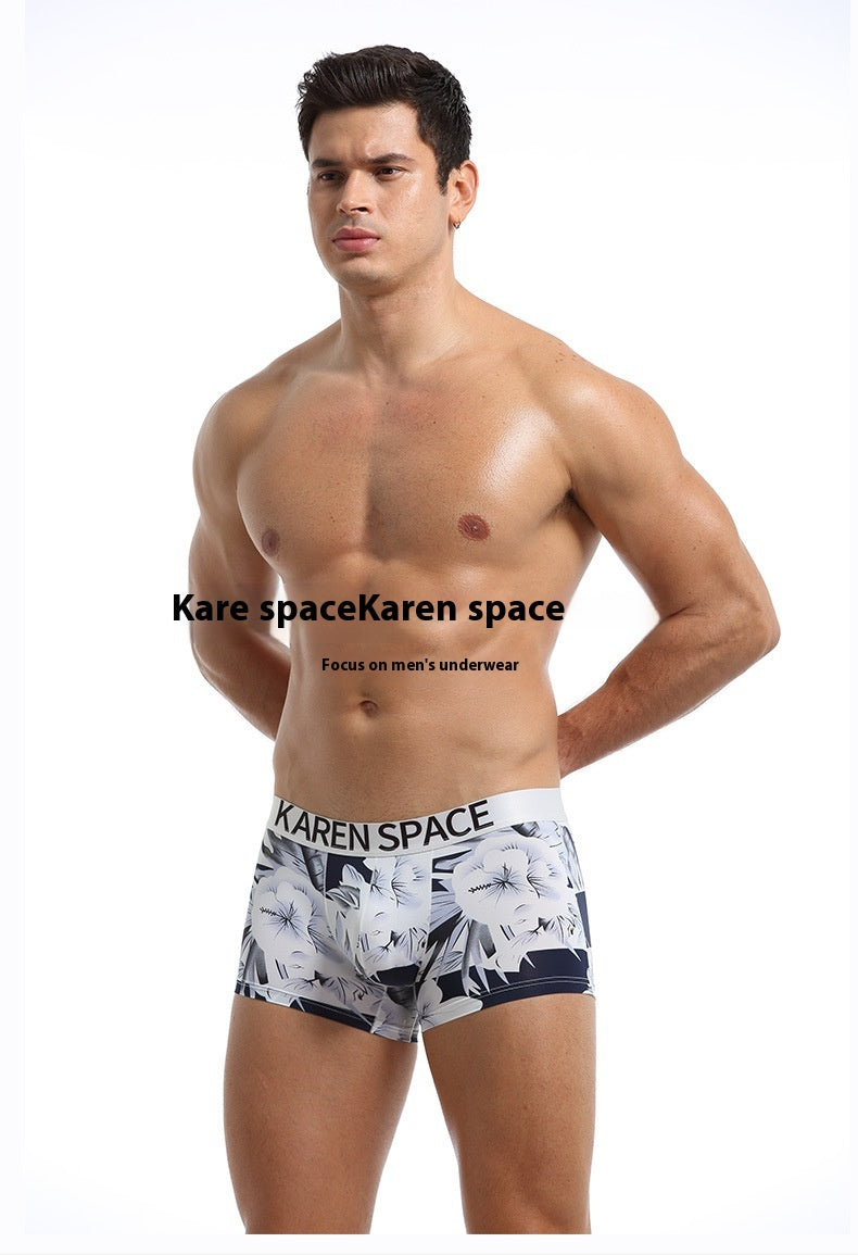 Boxers de mode en soie glacée imprimés