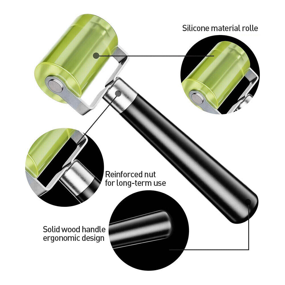 2PCS Car Sound Deadening Roller Fond d'écran Roller outil de joint en caoutchouc Roller