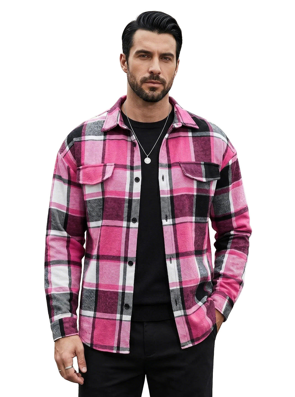 Chemise en cuir brossé vintage homme