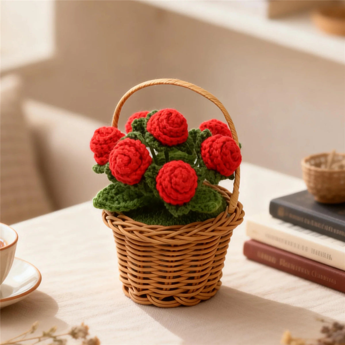 Crochet fait main Assorti Panier de fleurs Ornements en pot