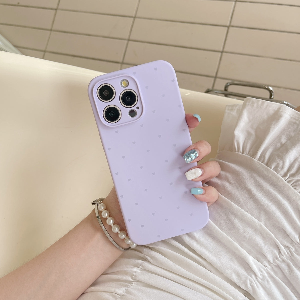 Phone Case Love Coeur Silicone liquide Buck Résistance