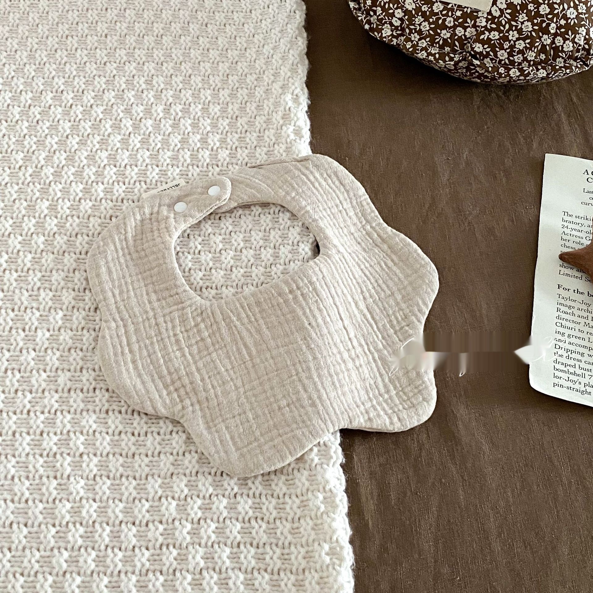 Fil de coton pur nouveau-né anti craquage bavoir