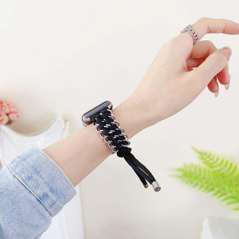 Nylon Bracelet de montre en métal chaîne Creative Tissage