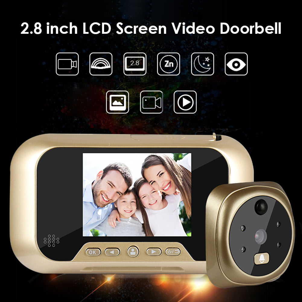 2.8 Inch infrarouge de vision nocturne caméra vidéo Intelligent électronique Peephol Peephol visuel