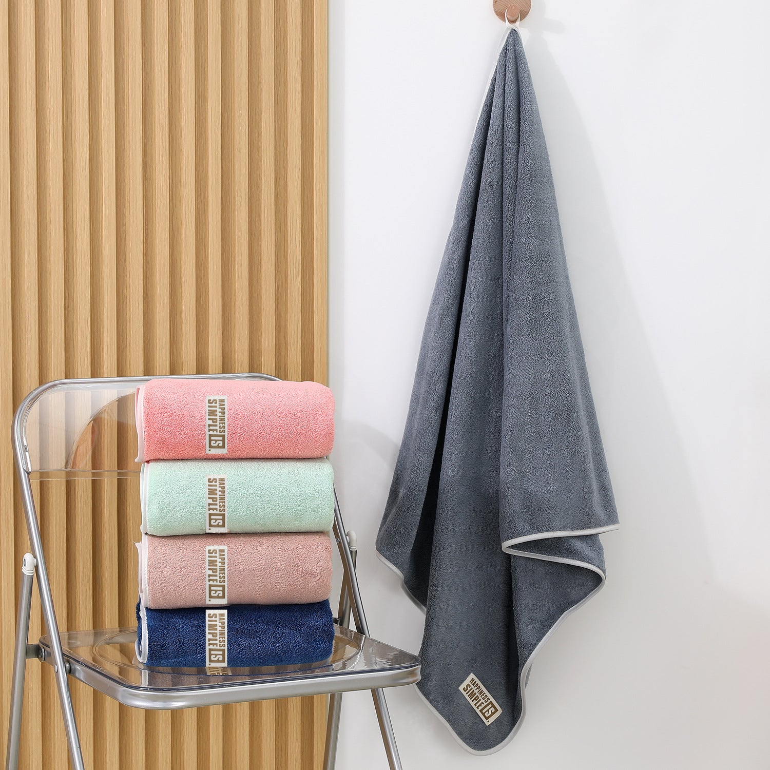 Classe A Serviette de bain en polaire de corail Soft Skin-friendly Très absorbante et sans lint