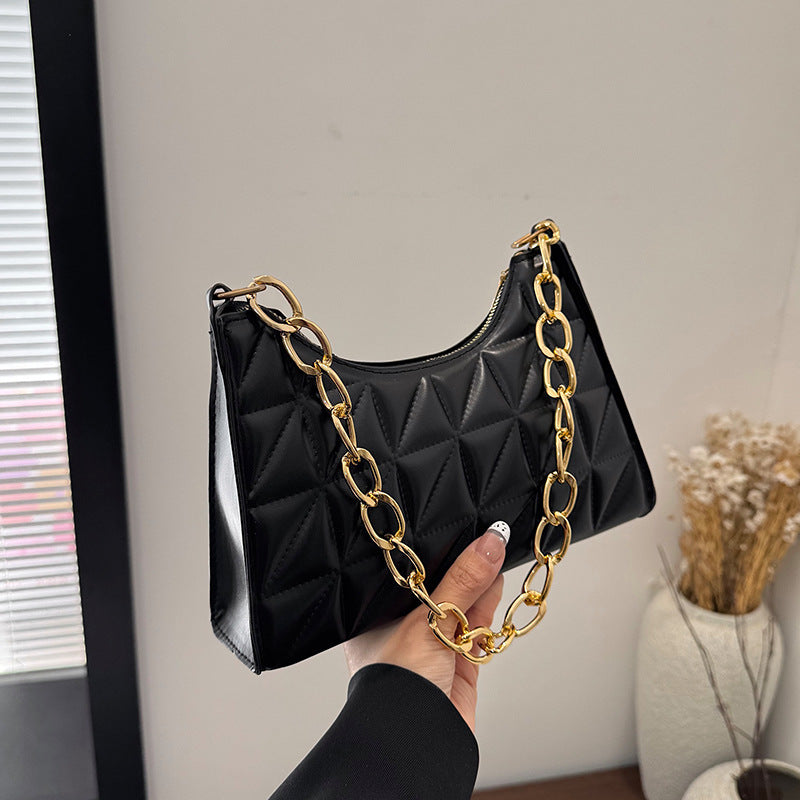 Sac de sous-bras polyvalent de style coréen à bloc de couleur